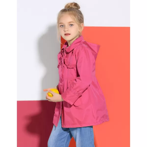 Arshiner Baby Girl Kid Floral Hooded Rain Jacket Outwear lightweight Raincoat Windbreaker