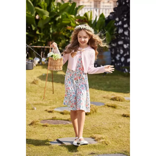 Arshiner Girl Summer Spaghetti Strap Casual Knee Length Cami Dresses for 4-12 Year
