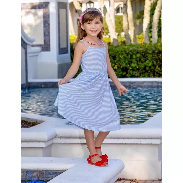 Arshiner Girl Summer Spaghetti Strap Casual Knee Length Cami Dresses for 4-12 Year