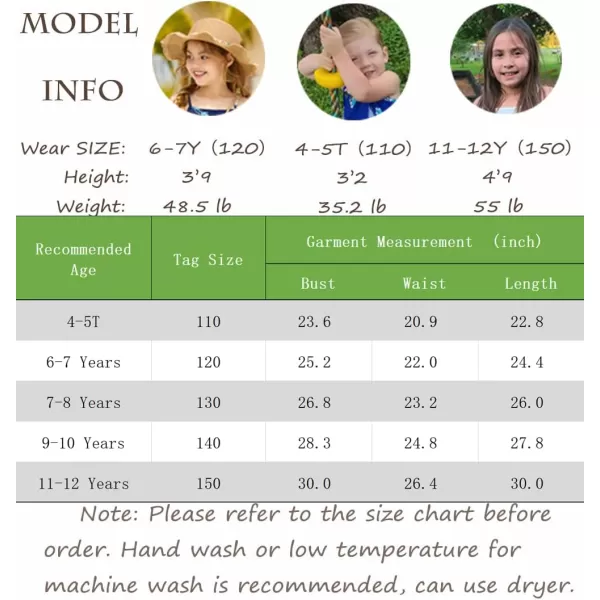 Arshiner Girl Summer Spaghetti Strap Casual Knee Length Cami Dresses for 4-12 Year