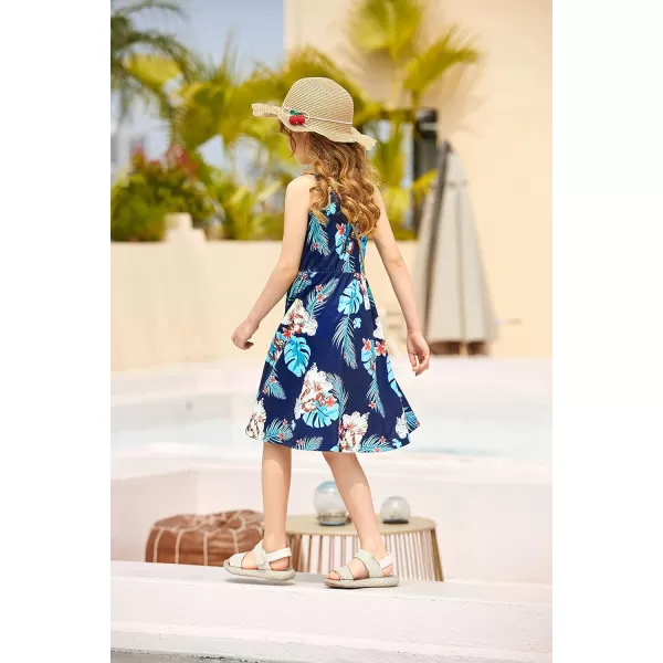 Arshiner Girl Summer Spaghetti Strap Casual Knee Length Cami Dresses for 4-12 Year