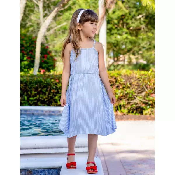 Arshiner Girl Summer Spaghetti Strap Casual Knee Length Cami Dresses for 4-12 Year