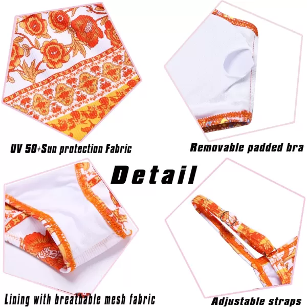 Arshiner Girls' 3Pcs Swimsuits Bikini Bathing Suit Beach Surf Floral Tankini Swimwear