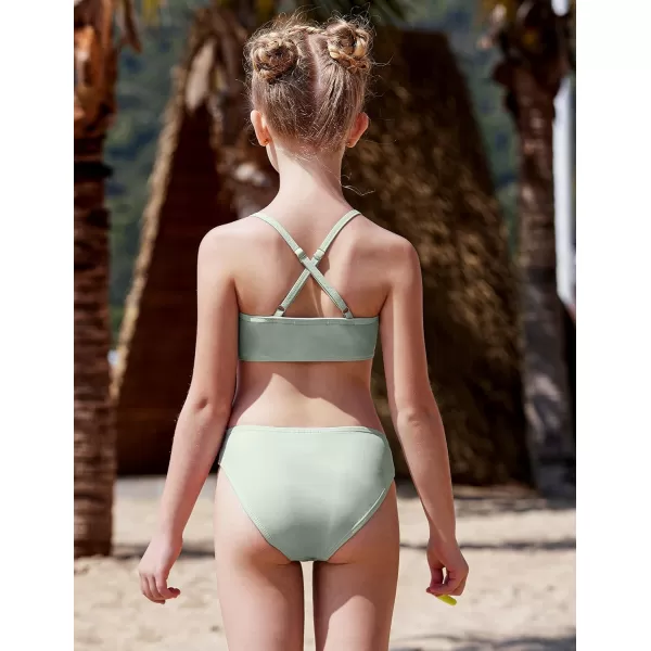 Arshiner Girls Bathing Suits 3 Piece Swimsuit with Cover Up Skirt Beach Surf Floral Tankini Swimwear for 5-14 Years