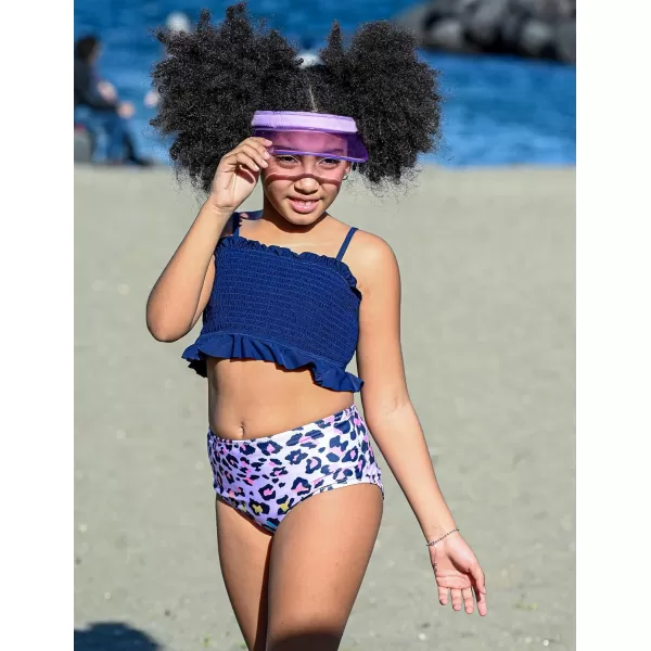 Arshiner Girls Bikini 2 Piece Swimsuit Shirred Bathing Suit Swimwear