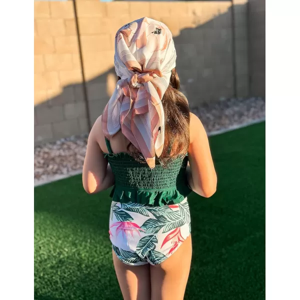 Arshiner Girls Bikini 2 Piece Swimsuit Shirred Bathing Suit Swimwear