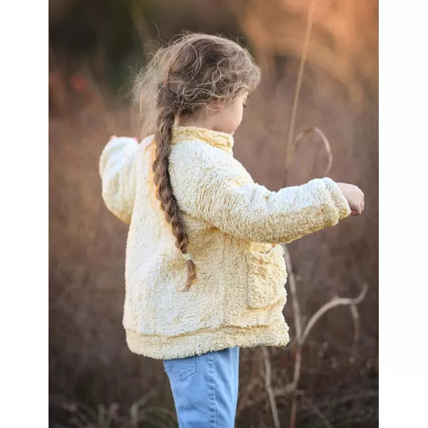 Arshiner Girls Full Zip Fleece Jacket Sherpa Outwear Coat Fall Winter for 4-12Y
