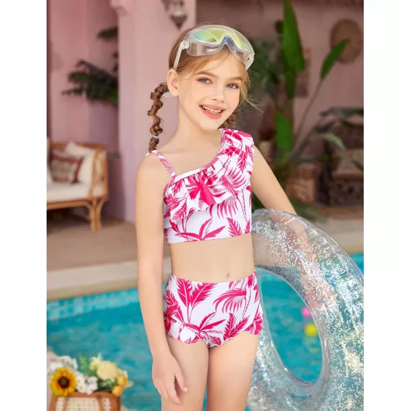 Arshiner Girls Swimsuit Ruffles Flounce Printed Two Pieces Bikini Set Swimwear Bathing Suits