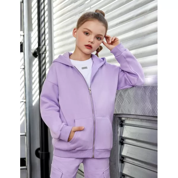Arshiner Girls Zip Up Hoodies Teen Fleece Full-Zip Sweatshirts Jacket Casual Fall Hoodie with Pocket