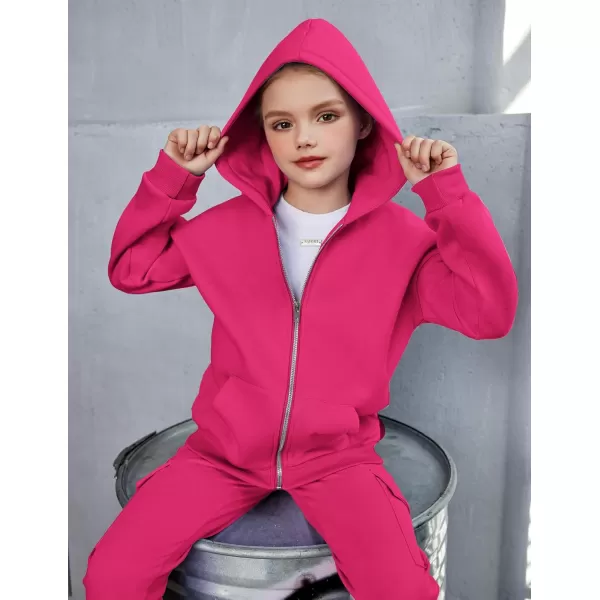 Arshiner Girls Zip Up Hoodies Teen Fleece Full-Zip Sweatshirts Jacket Casual Fall Hoodie with Pocket