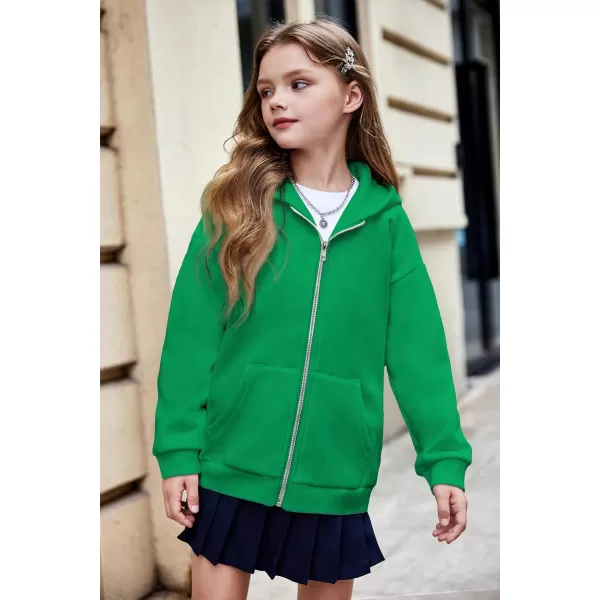 Arshiner Girls Zip Up Hoodies Teen Fleece Full-Zip Sweatshirts Jacket Casual Fall Hoodie with Pocket