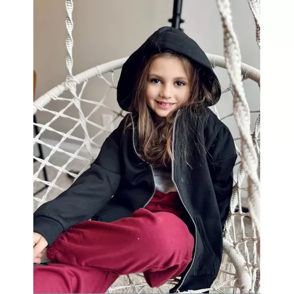 Arshiner Girls Zip Up Hoodies Teen Fleece Full-Zip Sweatshirts Jacket Casual Fall Hoodie with Pocket