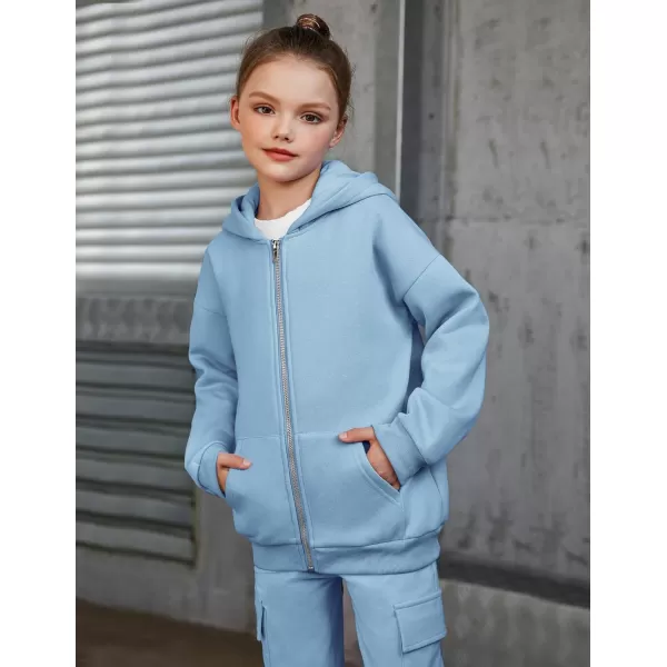 Arshiner Girls Zip Up Hoodies Teen Fleece Full-Zip Sweatshirts Jacket Casual Fall Hoodie with Pocket