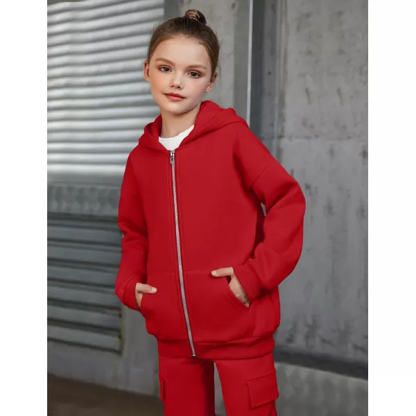 Arshiner Girls Zip Up Hoodies Teen Fleece Full-Zip Sweatshirts Jacket Casual Fall Hoodie with Pocket
