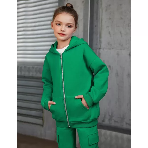 Arshiner Girls Zip Up Hoodies Teen Fleece Full-Zip Sweatshirts Jacket Casual Fall Hoodie with Pocket