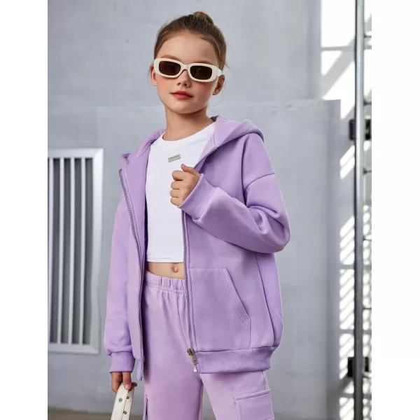 Arshiner Girls Zip Up Hoodies Teen Fleece Full-Zip Sweatshirts Jacket Casual Fall Hoodie with Pocket
