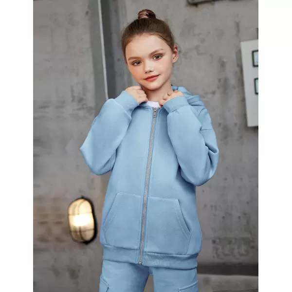 Arshiner Girls Zip Up Hoodies Teen Fleece Full-Zip Sweatshirts Jacket Casual Fall Hoodie with Pocket