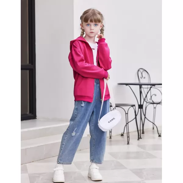 Arshiner Girls Zip Up Hoodies Teen Fleece Full-Zip Sweatshirts Jacket Casual Fall Hoodie with Pocket
