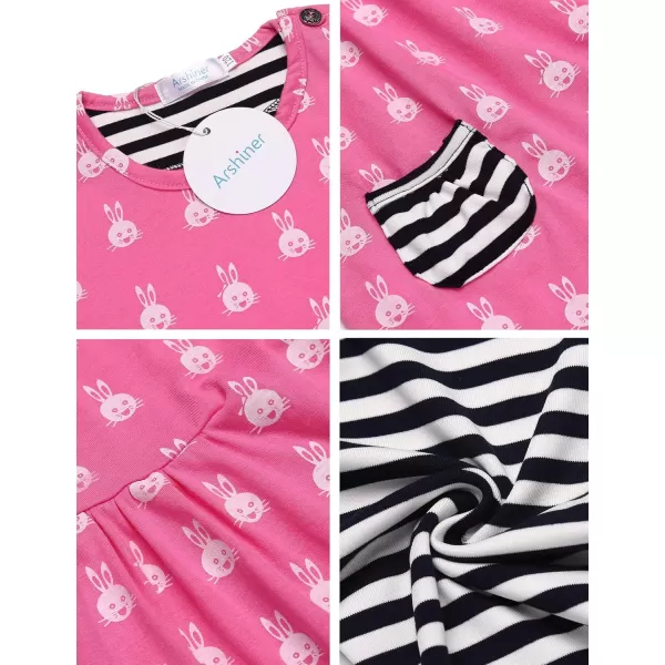 Arshiner Little Girls Clothes Set Cute Bunny Girls Outfits Long Sleeve Tops and Pants Set