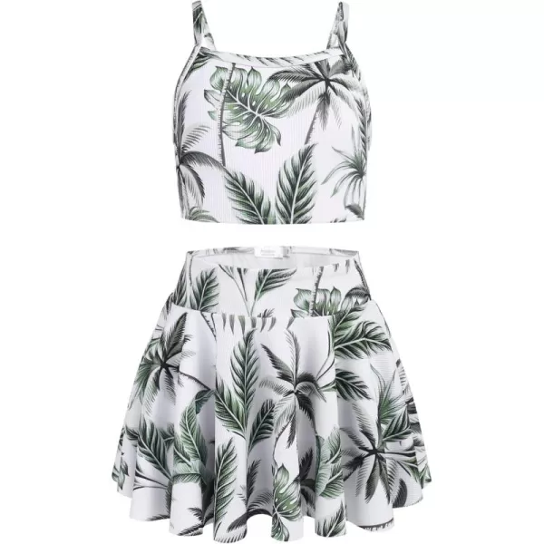 Arshiner Girls' 3Pcs Swimsuits Bikini Bathing Suit Beach Surf Floral Tankini Swimwear