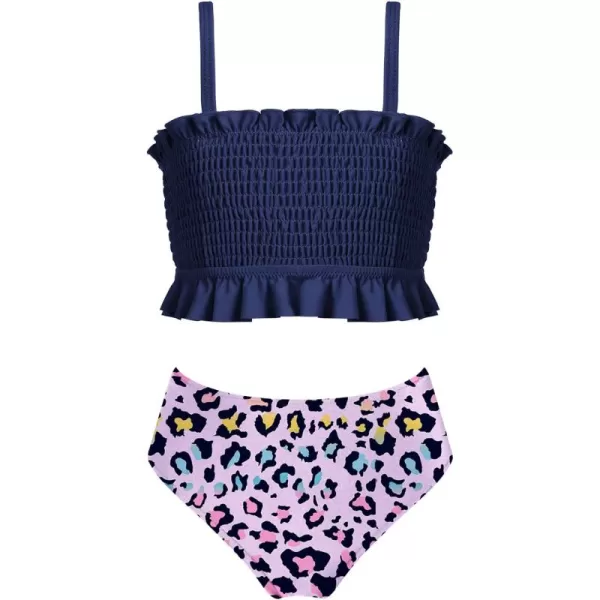Arshiner Girls Bikini 2 Piece Swimsuit Shirred Bathing Suit Swimwear