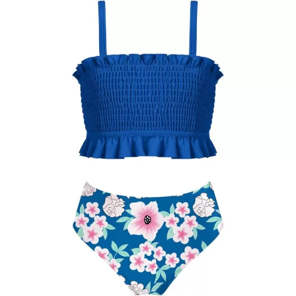 Arshiner Girls Bikini 2 Piece Swimsuit Shirred Bathing Suit Swimwear
