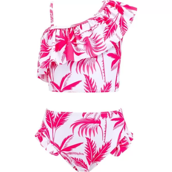 Arshiner Girls Swimsuit Ruffles Flounce Printed Two Pieces Bikini Set Swimwear Bathing Suits