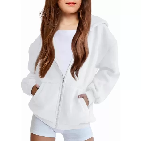 Arshiner Girls Zip Up Hoodies Teen Fleece Full-Zip Sweatshirts Jacket Casual Fall Hoodie with Pocket