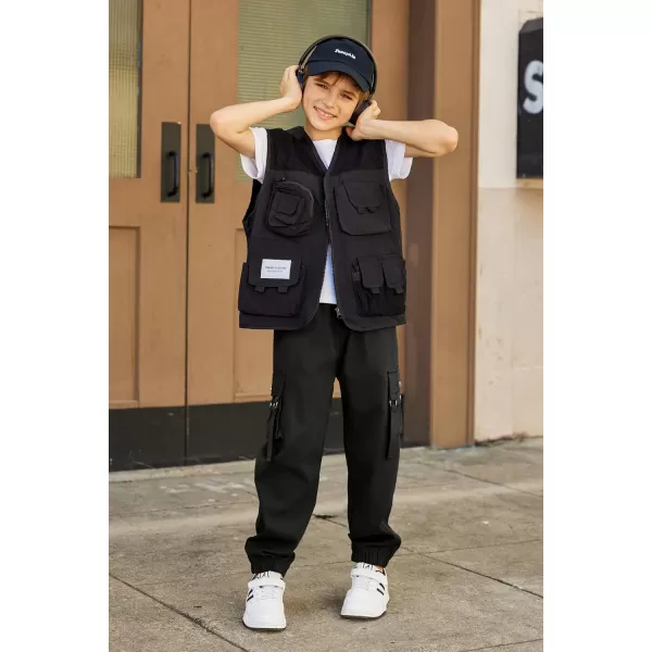 Arshiner Boys Cargo Pants Casual Lightweight Joggers Pant Elastic Waist Youth Kids Athletic Running Sweatpants with Pockets