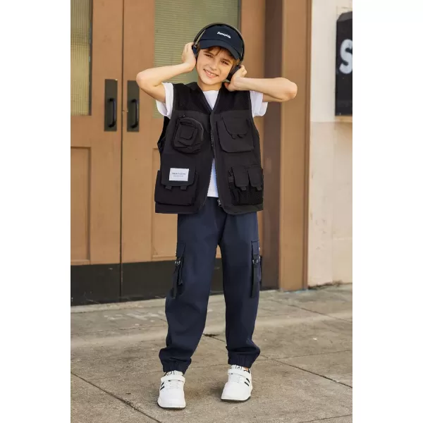 Arshiner Boys Cargo Pants Casual Lightweight Joggers Pant Elastic Waist Youth Kids Athletic Running Sweatpants with Pockets