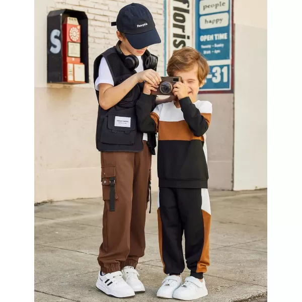 Arshiner Boys Cargo Pants Casual Lightweight Joggers Pant Elastic Waist Youth Kids Athletic Running Sweatpants with Pockets