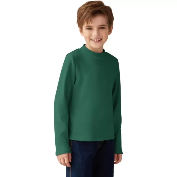 Arshiner Boys Long Sleeve Turtleneck T-Shirt Solid Color Warm Tee Tops Casual Thermal Pullover for Kids 5-12 Years