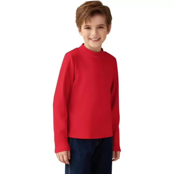 Arshiner Boys Long Sleeve Turtleneck T-Shirt Solid Color Warm Tee Tops Casual Thermal Pullover for Kids 5-12 Years