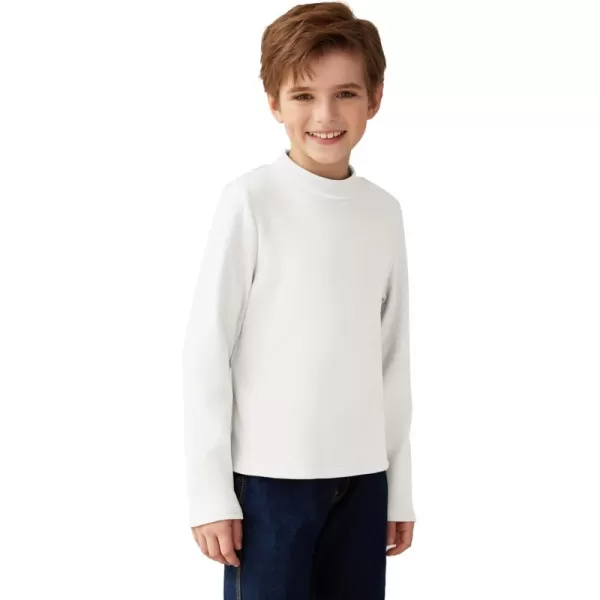 Arshiner Boys Long Sleeve Turtleneck T-Shirt Solid Color Warm Tee Tops Casual Thermal Pullover for Kids 5-12 Years