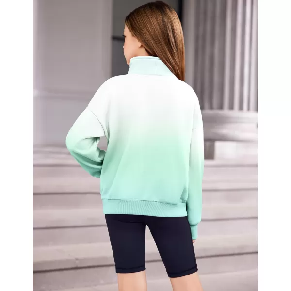 Arshiner Girls Half Zip Sweatshirt Fleece Quarter Zip Pullover Sweatshirts Fall Clothes for Teen Girls Thumb Hole
