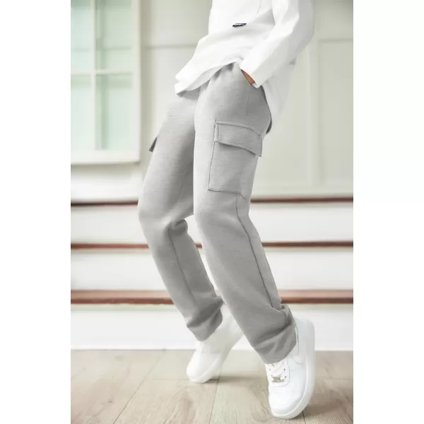 Arshiner Boys Cargo Pants Kids Elastic Waist Casual Athletic Jogger Sweatpants Open Bottom Baggy Pants with Pockets