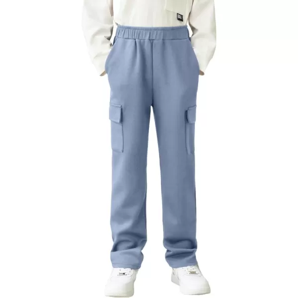 Arshiner Boys Cargo Pants Kids Elastic Waist Casual Athletic Jogger Sweatpants Open Bottom Baggy Pants with Pockets
