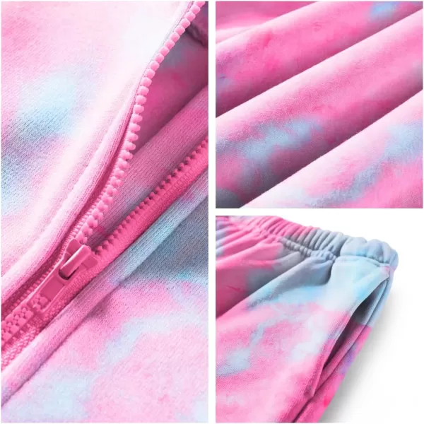 Arshiner Girls 2 Piece Outfits Tracksuit Drop Shoulder Hoodie Half Zip Sweatshirt and Sweatpants Joggers Set with Pockets