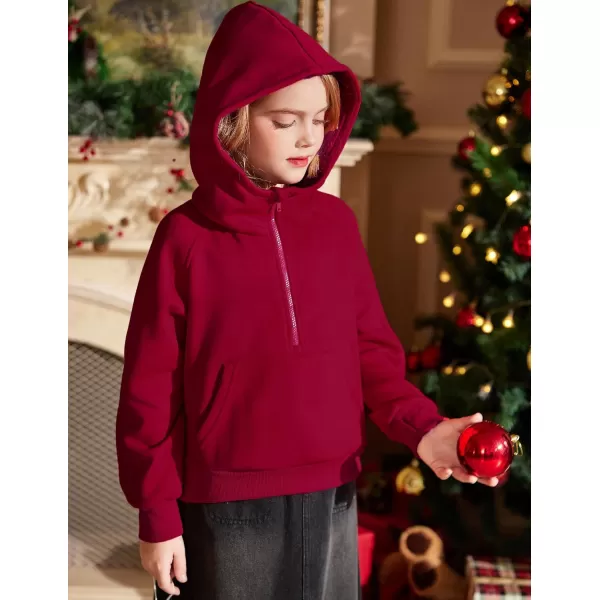 Arshiner Girls 2 Piece Outfits Tracksuit Drop Shoulder Hoodie Half Zip Sweatshirt and Sweatpants Joggers Set with Pockets
