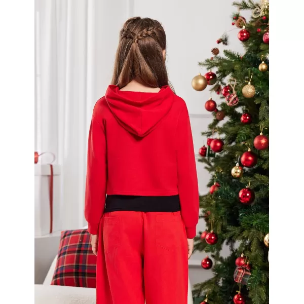 Arshiner Girls Cropped Sweatshirt Long Sleeve Shirts High Low Hem Crop Tops for Teens Kids Hoodies with Cami 5-14 Years