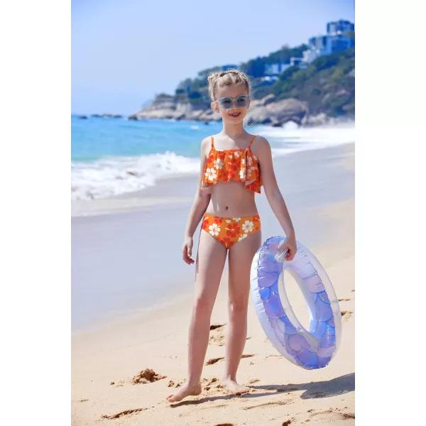 Arshiner Girls Swimsuit Two Pieces Bikini Set Ruffle Bathing Suits Flounced Tankini Swimwear