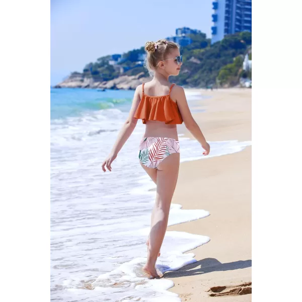 Arshiner Girls Swimsuit Two Pieces Bikini Set Ruffle Bathing Suits Flounced Tankini Swimwear