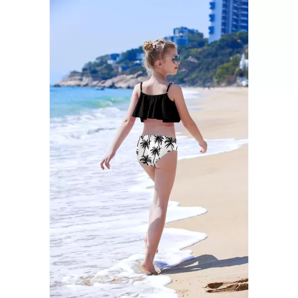 Arshiner Girls Swimsuit Two Pieces Bikini Set Ruffle Bathing Suits Flounced Tankini Swimwear