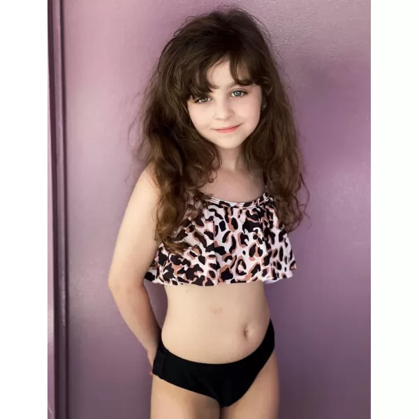 Arshiner Girls Swimsuit Two Pieces Bikini Set Ruffle Bathing Suits Flounced Tankini Swimwear