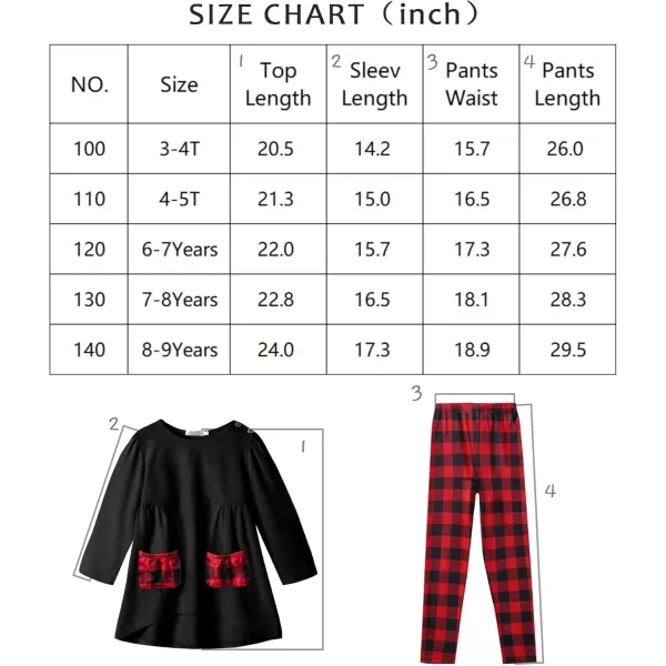 Arshiner Little Girls Outfits Cute Clothing Sets Long Sleeve 2pcs Pants Sets with Pockets