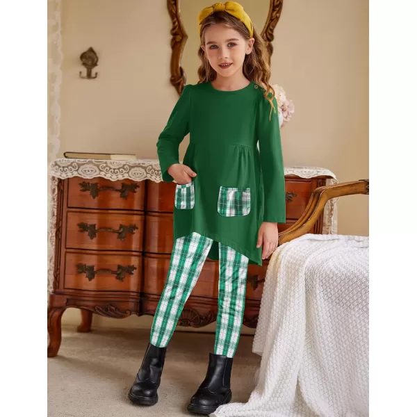 Arshiner Little Girls Outfits Cute Clothing Sets Long Sleeve 2pcs Pants Sets with Pockets