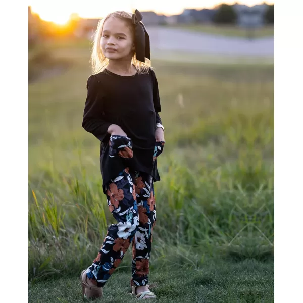 Arshiner Little Girls Outfits Cute Clothing Sets Long Sleeve 2pcs Pants Sets with Pockets