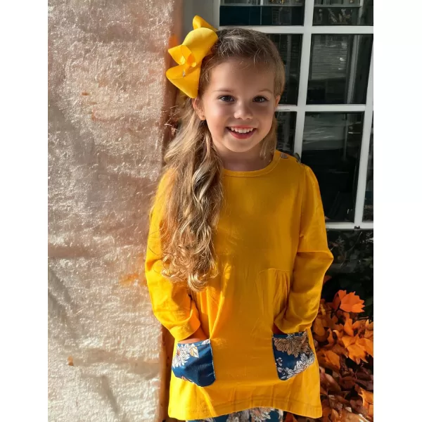 Arshiner Little Girls Outfits Cute Clothing Sets Long Sleeve 2pcs Pants Sets with Pockets