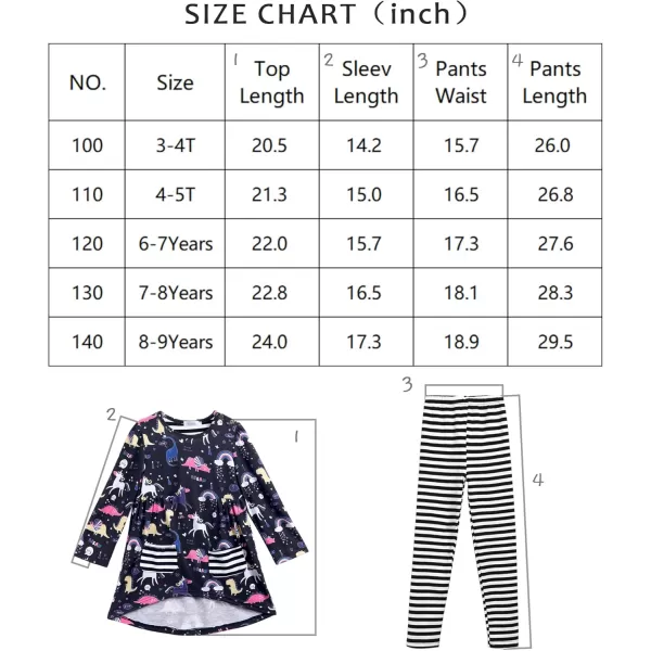 Arshiner Little Girls Outfits Cute Clothing Sets Long Sleeve 2pcs Pants Sets with Pockets