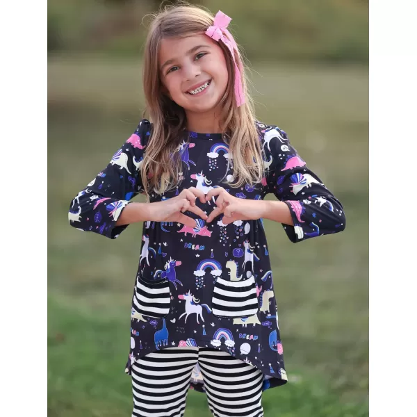 Arshiner Little Girls Outfits Cute Clothing Sets Long Sleeve 2pcs Pants Sets with Pockets